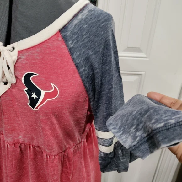 Touch by Alyssa Milano NFL Houston Texans long sleeve maternity blouse s… - Picture 4 of 8